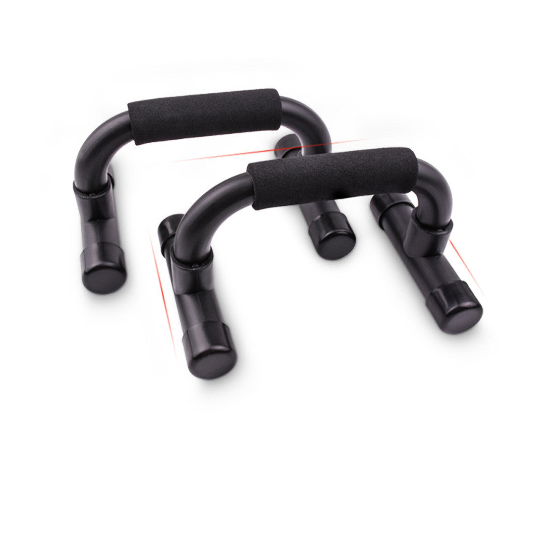 Black push-up bars on a white background