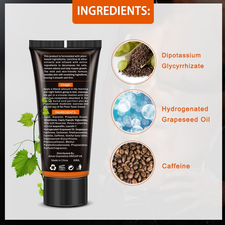 Product tube with ingredients listed on a white background