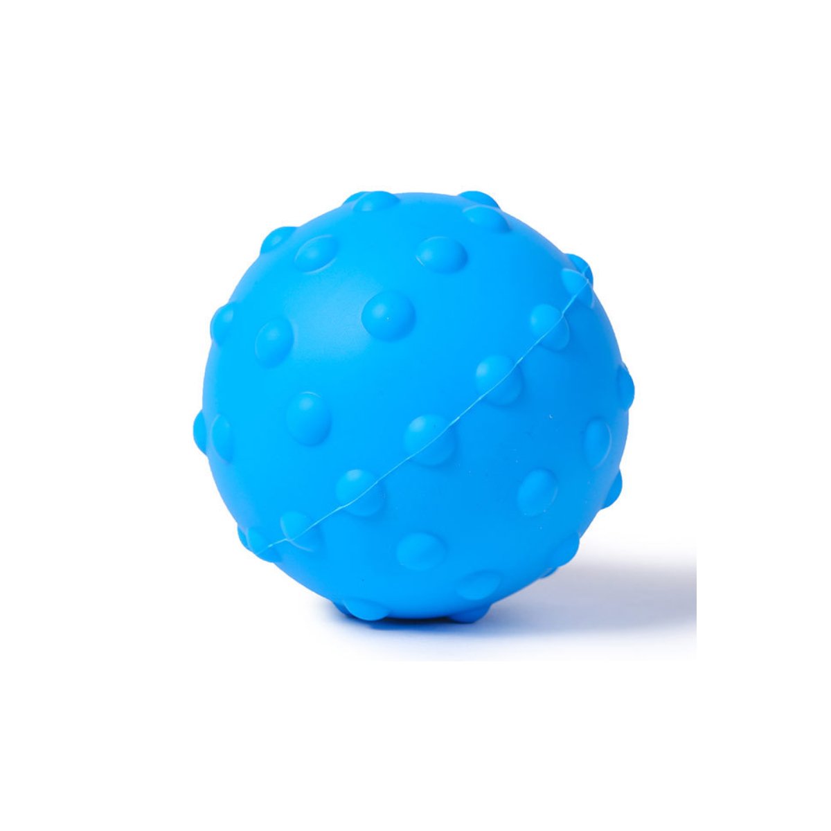 Blue textured ball on a white background