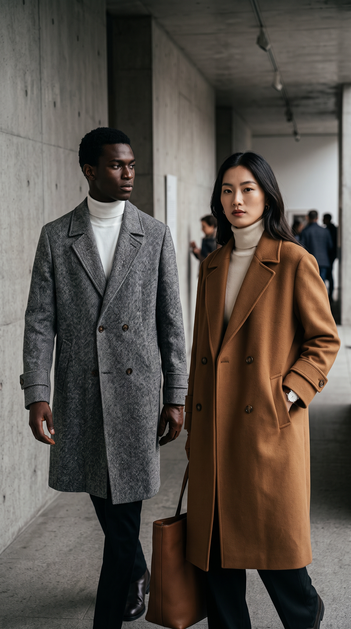 Wool Tweed Overcoat