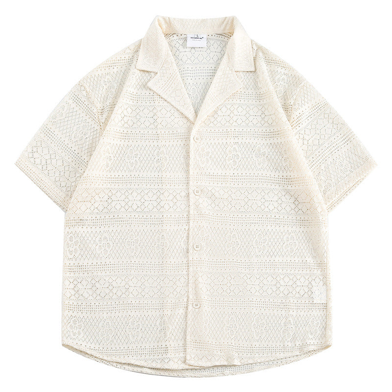 White textured shirt on a white background