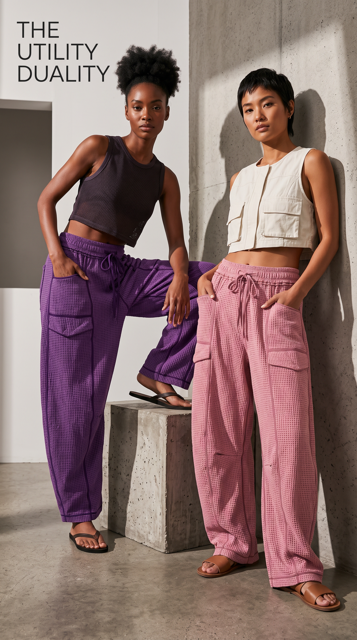 Wide-Leg Drawstring Lounge Pants