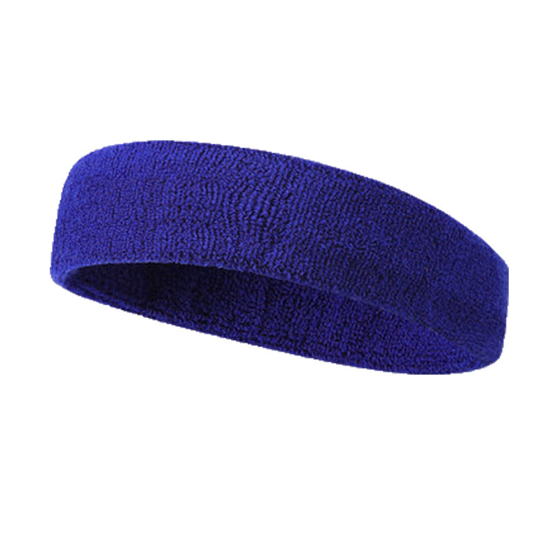 Blue headband on a white background