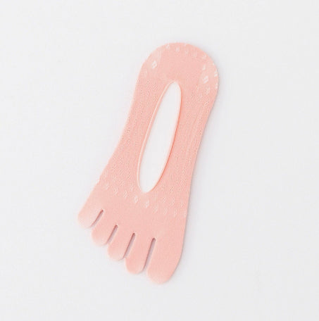 A single peach-pink toe separator pad designed for wide feet, shown on a clean white background.