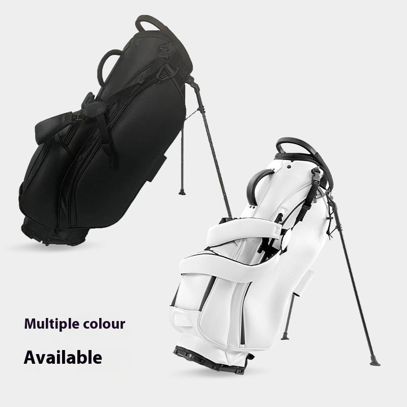 Black and white golf bags on a light gray background with text 'Multiple colour Available'.