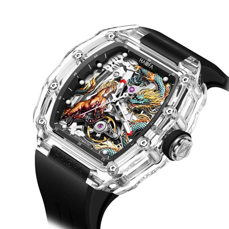 Haofa Men’s Dragon & Horse Automatic Watch