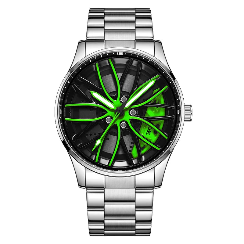 LIGE Square Steering Wheel Quartz Watch