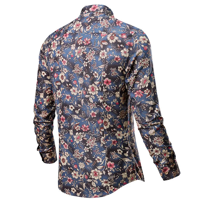 Floral patterned shirt on a white background