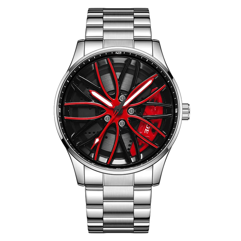 LIGE Square Steering Wheel Quartz Watch