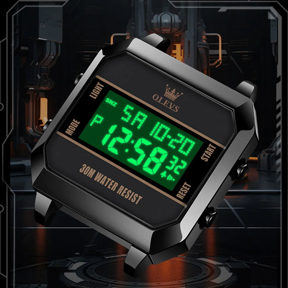 OLEVS Men’s Square Watch | Black