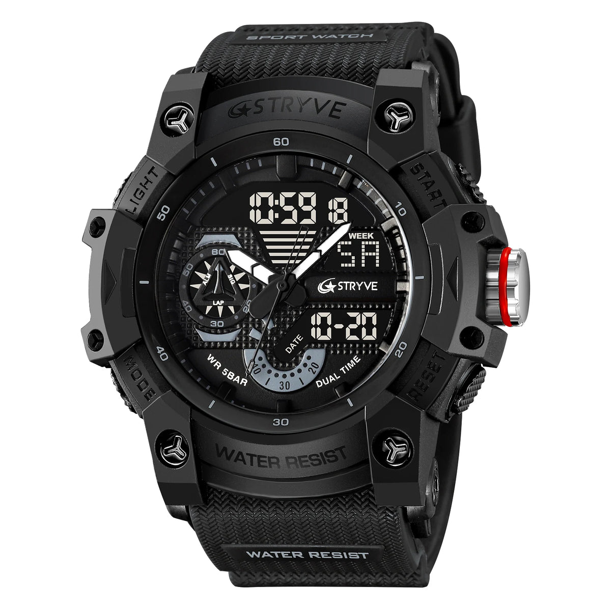 STRYVE Men’s Sports Watch with Stopwatch & Alarm