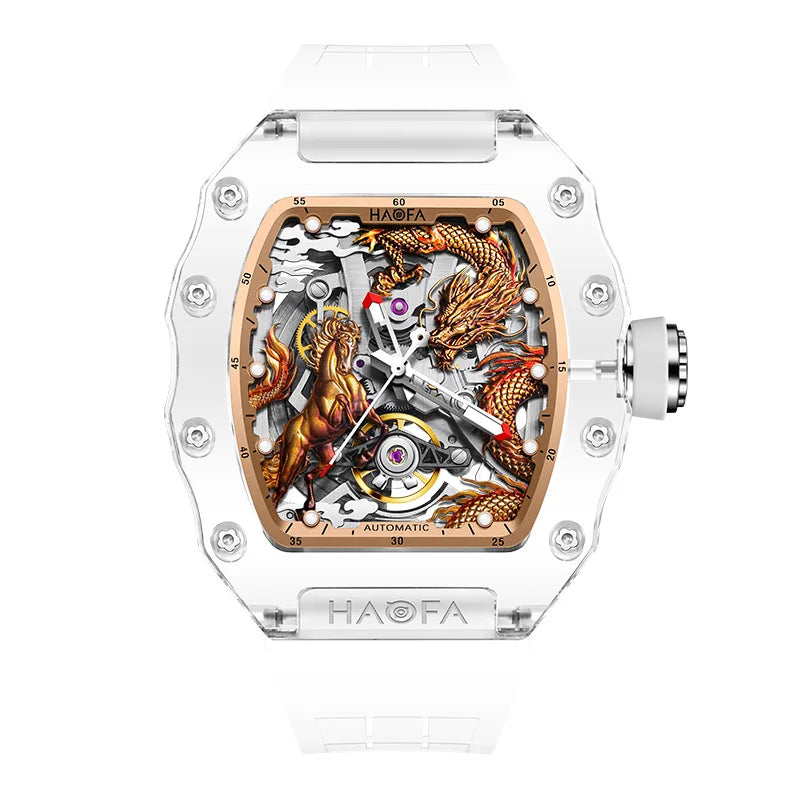 Haofa Men’s Dragon & Horse Automatic Watch