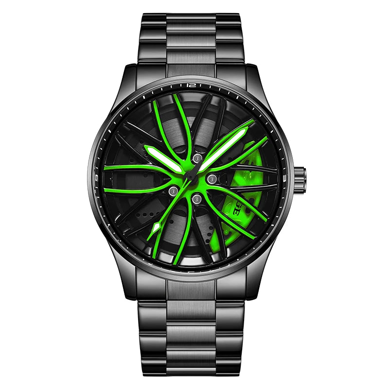 LIGE Square Steering Wheel Quartz Watch