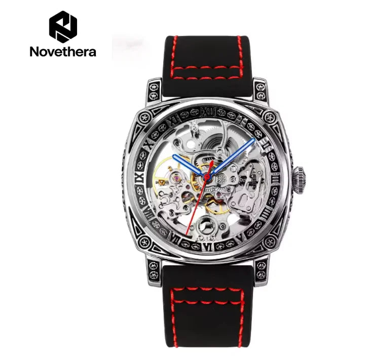Men’s Square Skeleton Automatic Watch