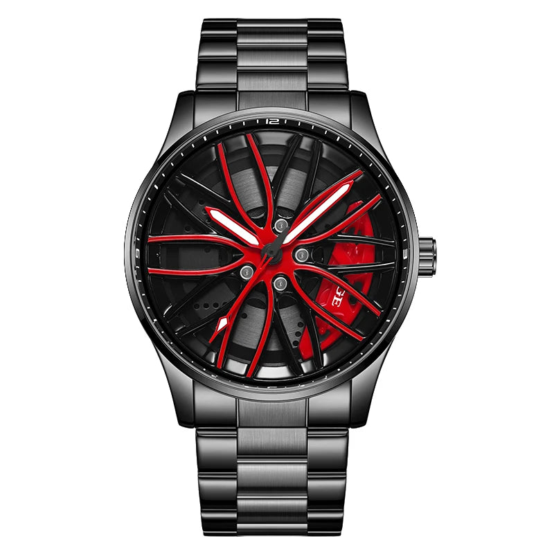 LIGE Square Steering Wheel Quartz Watch