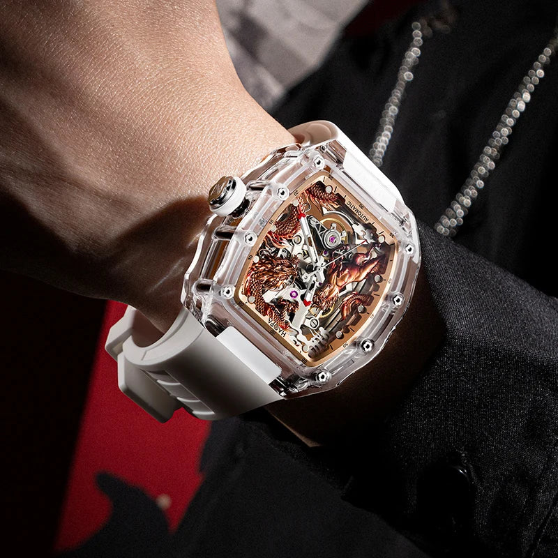 Haofa Men’s Dragon & Horse Automatic Watch