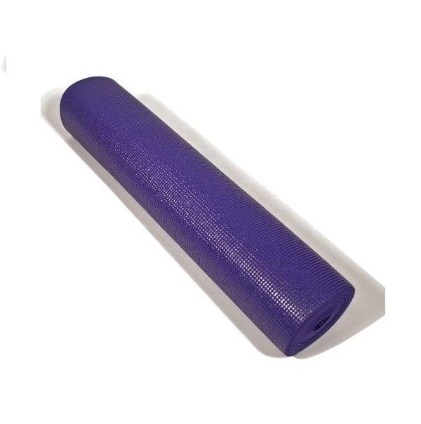 Purple yoga mat on a white background