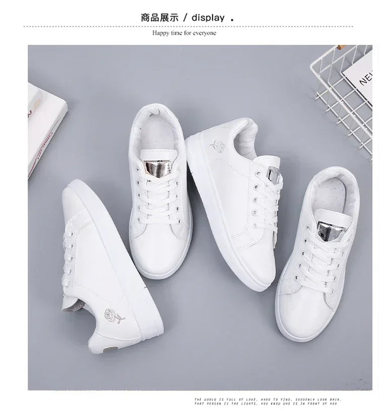 Women’s Floral Embroidered Lace-Up Sneakers