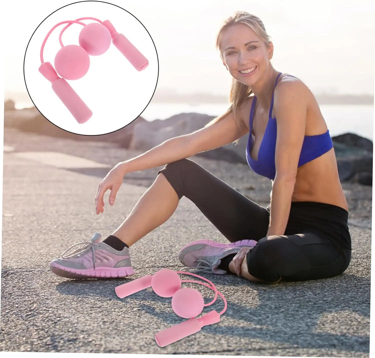 Verzwaard draadloos springtouw