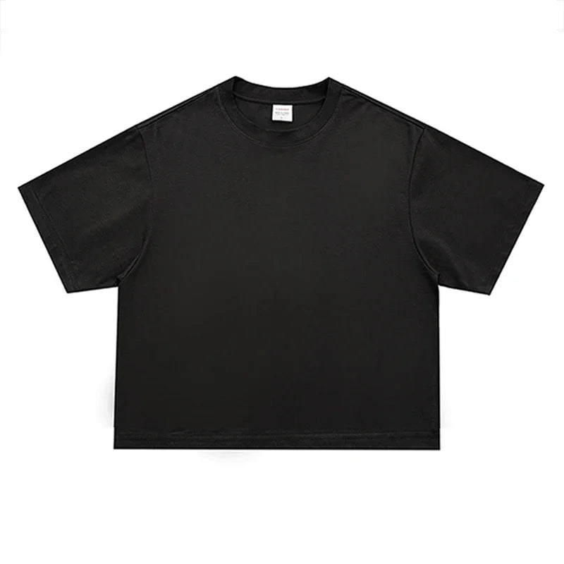 Black t-shirt on a white background