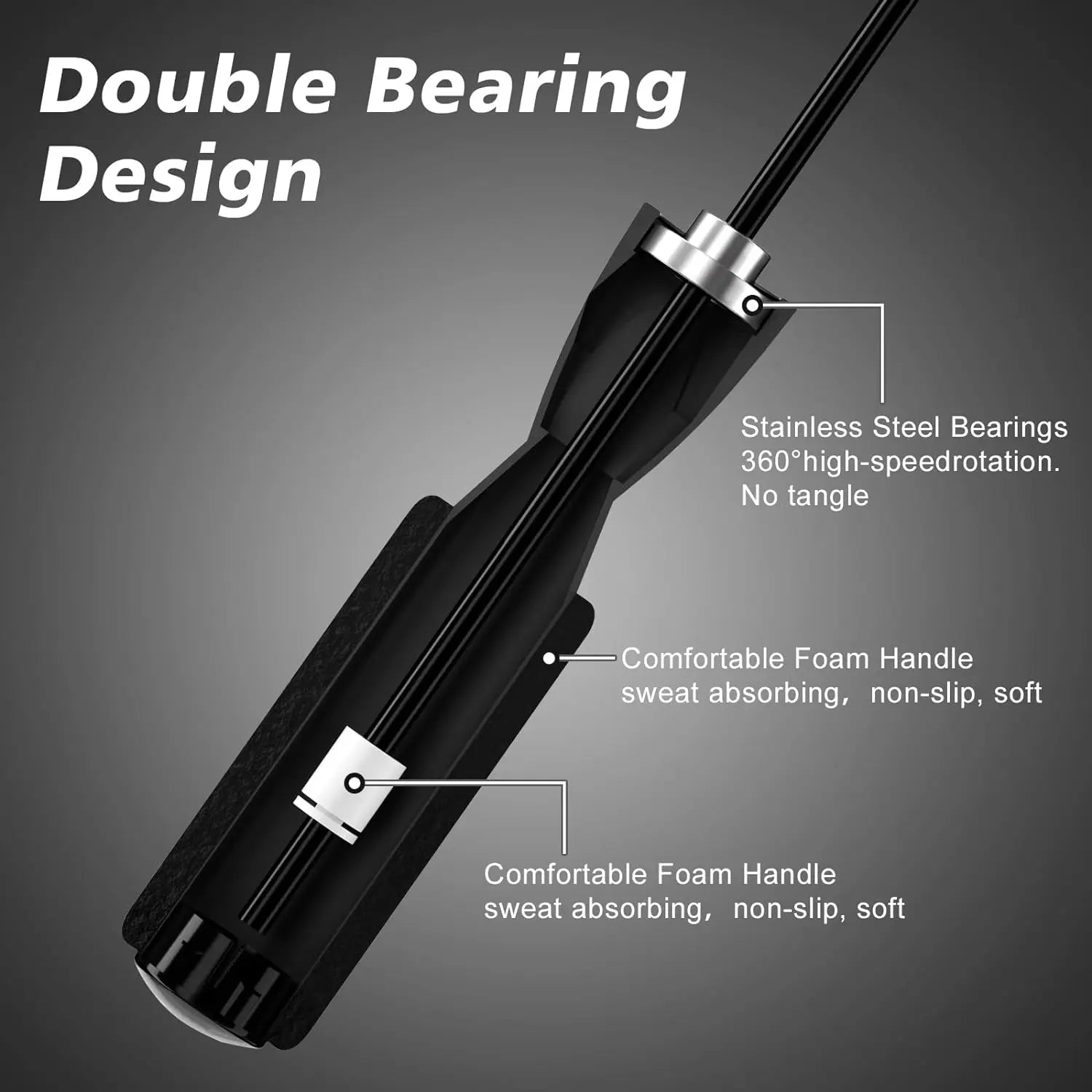 Verzwaard draadloos springtouw