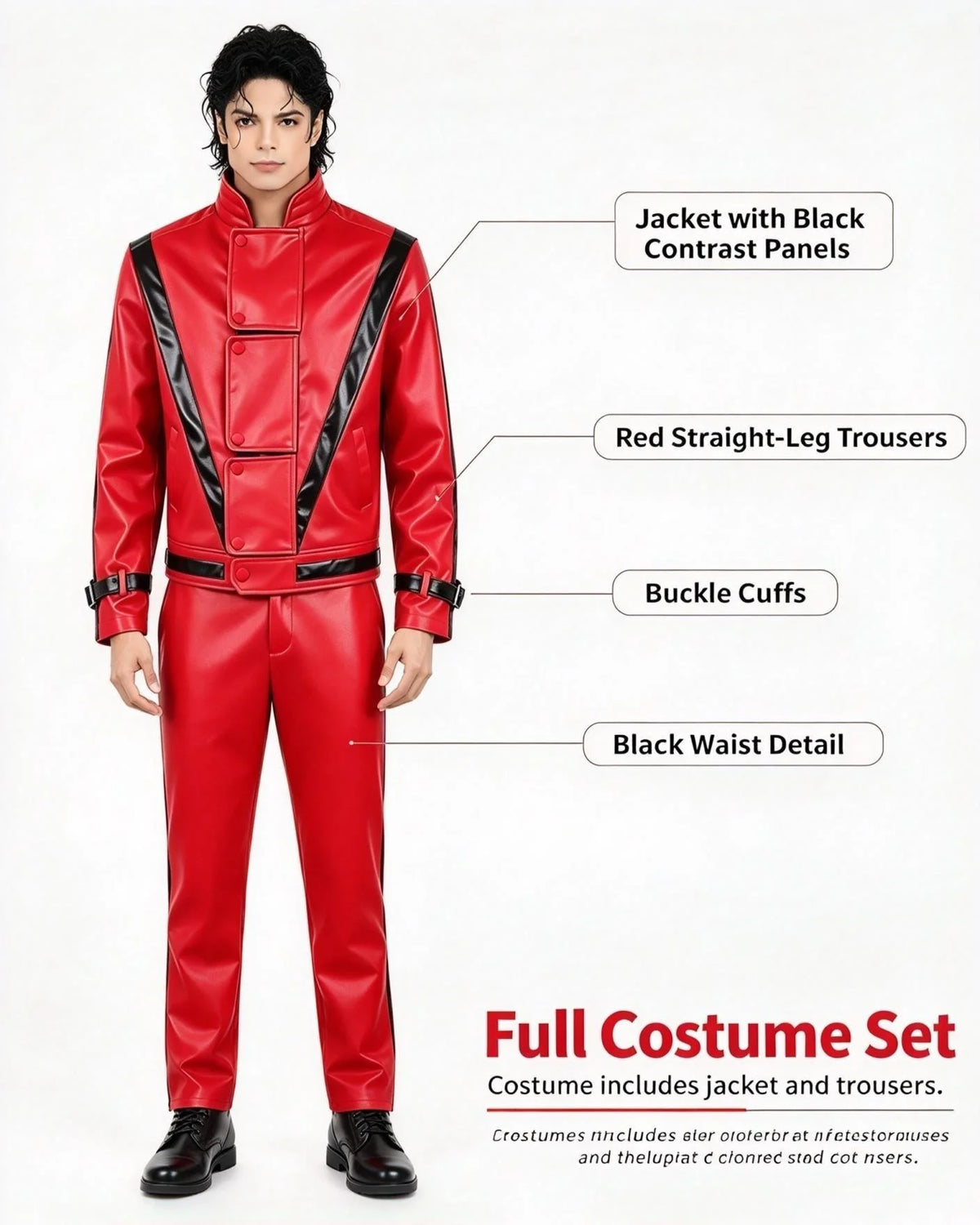 Thriller-Inspired Men’s Red Costume