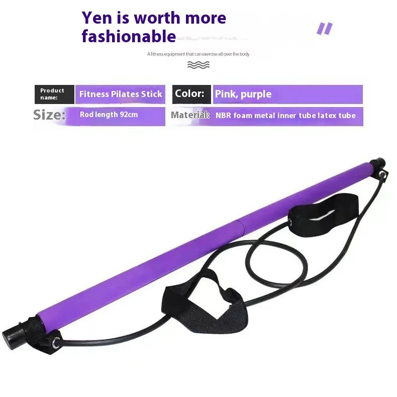 Pilates-Stange mit Widerstandsbändern