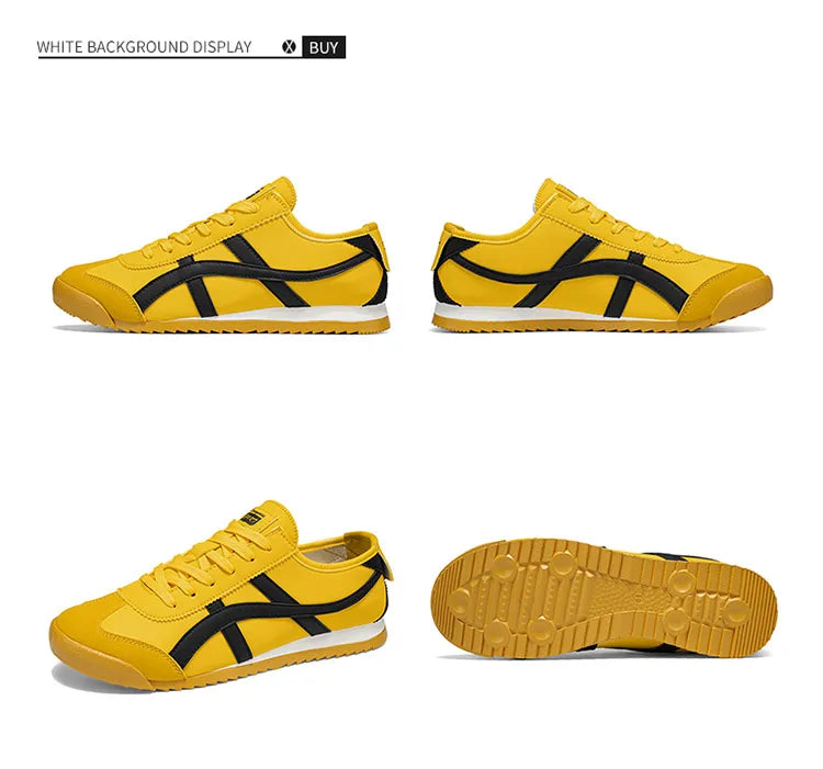 Men’s Striped Low-Top Lace-Up Sneakers