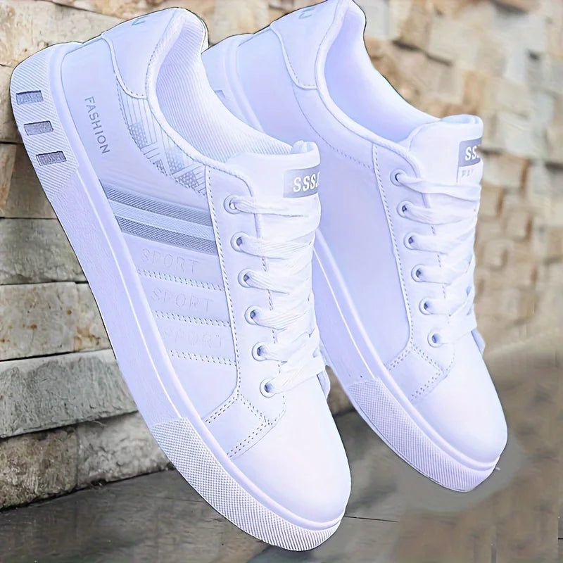 Men’s H07 Striped Faux Leather Sneakers