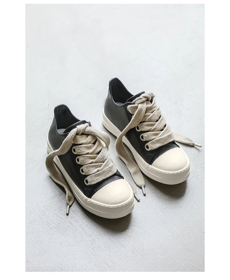 Men’s FH260 Black Faux Leather Casual Sneakers