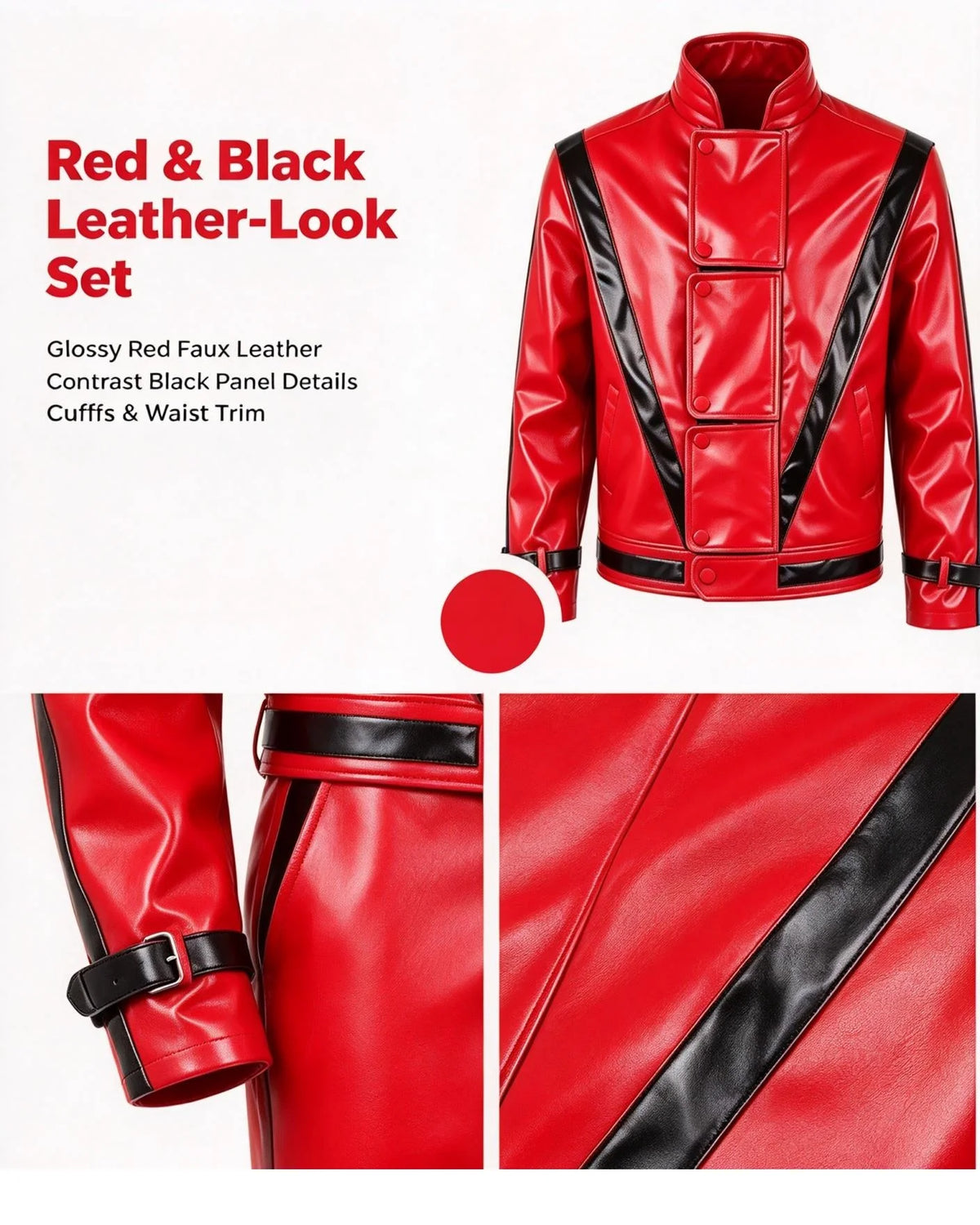 Thriller-Inspired Men’s Red Costume