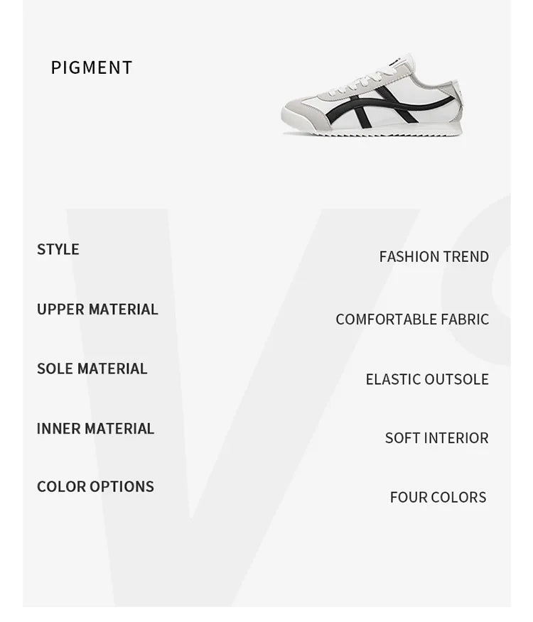 Men’s Striped Low-Top Lace-Up Sneakers