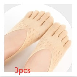 Three pairs of beige silicone gloves on a white background with '3pcs' text.