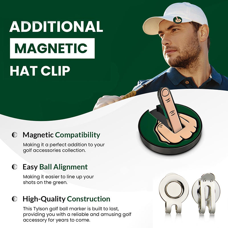 Golf Hat Clip with Magnetic Ball Marker - 25mm