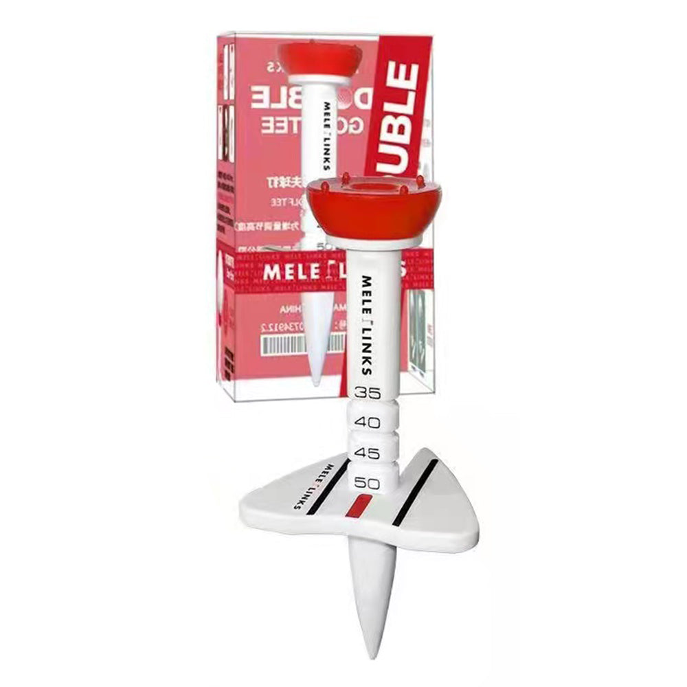 Golf tee with packaging on a white background
