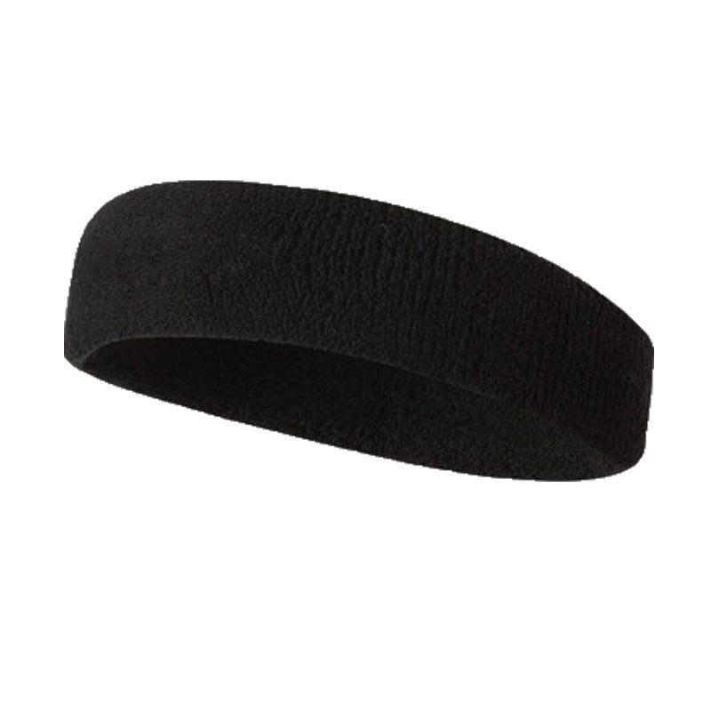 Black headband on a white background