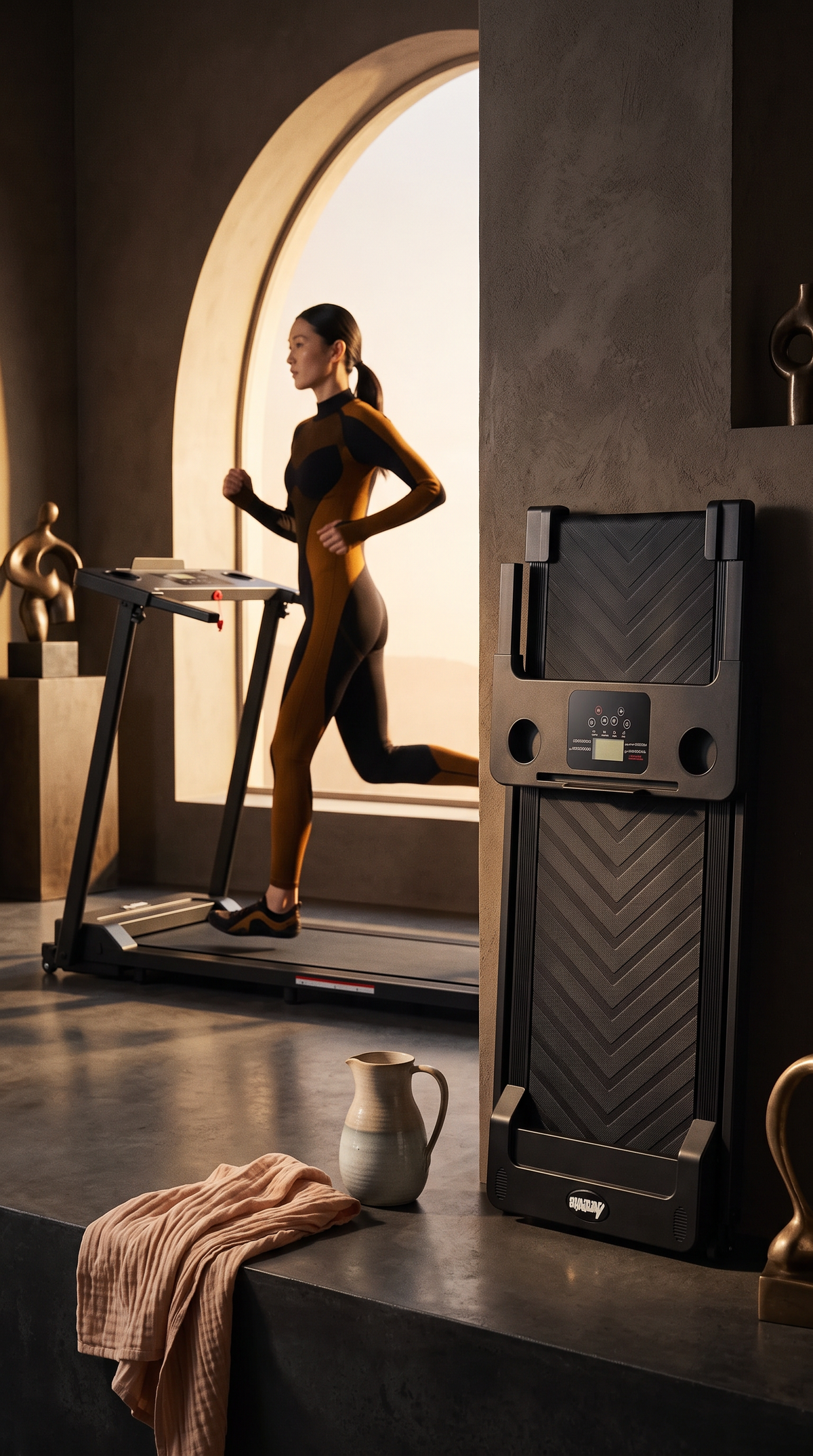 TOMILE Foldable Electric Treadmill with LCD Display