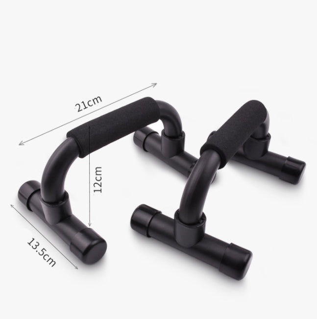 Black metal pull-up bar with measurements on a white background