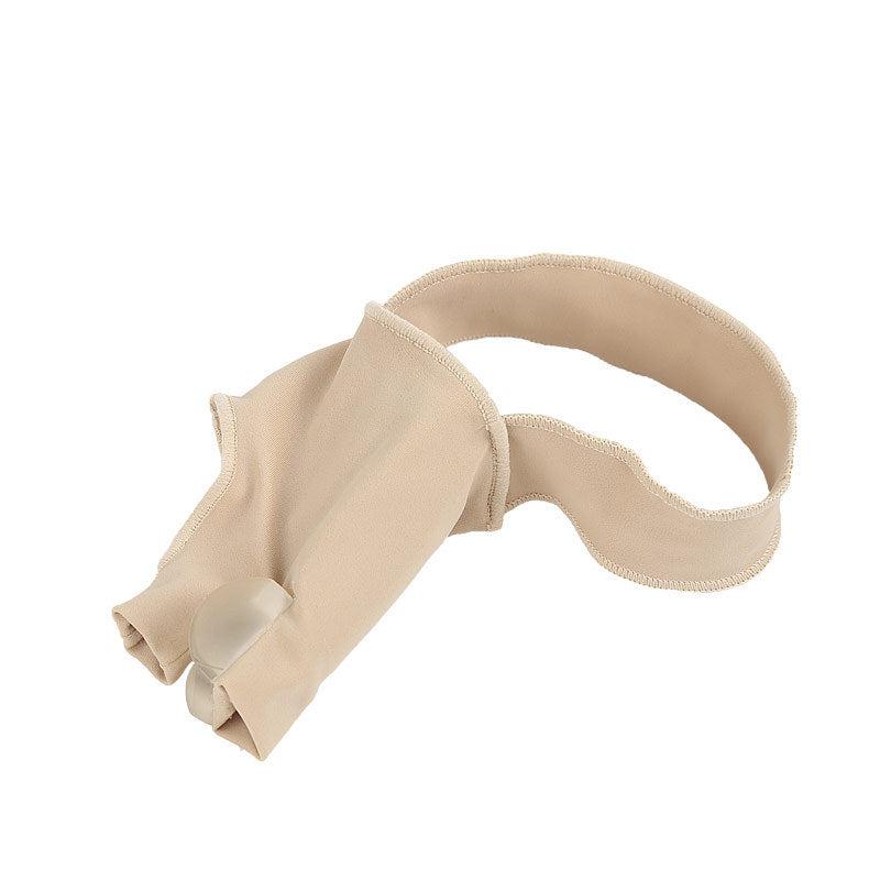Beige medical bandage on a white background
