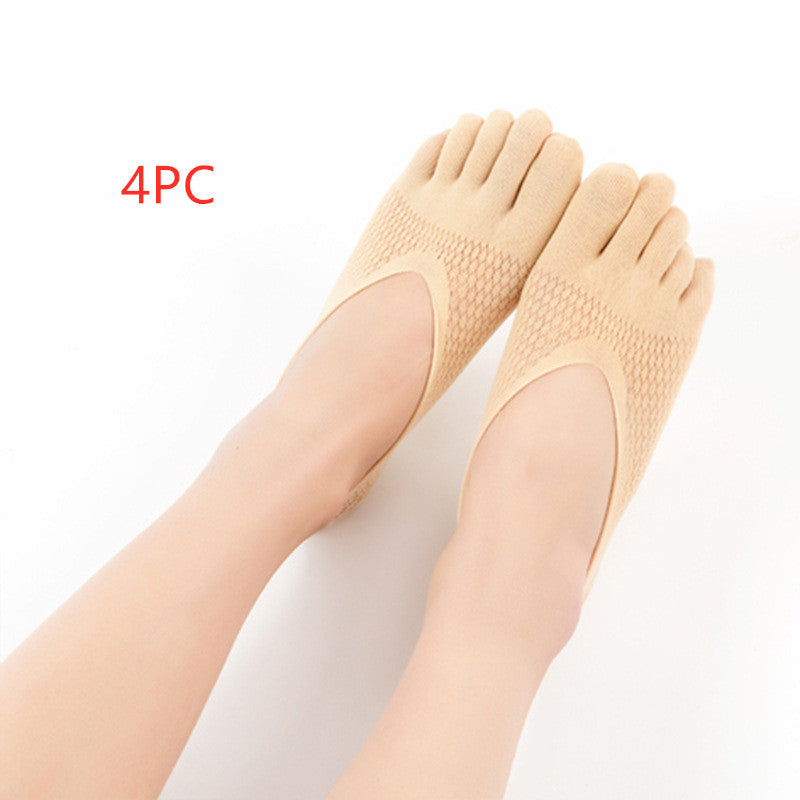 Pair of beige toe separators on a white background with '4PC' text.