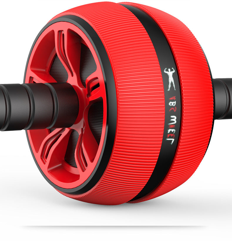 Red and black ab roller on a white background