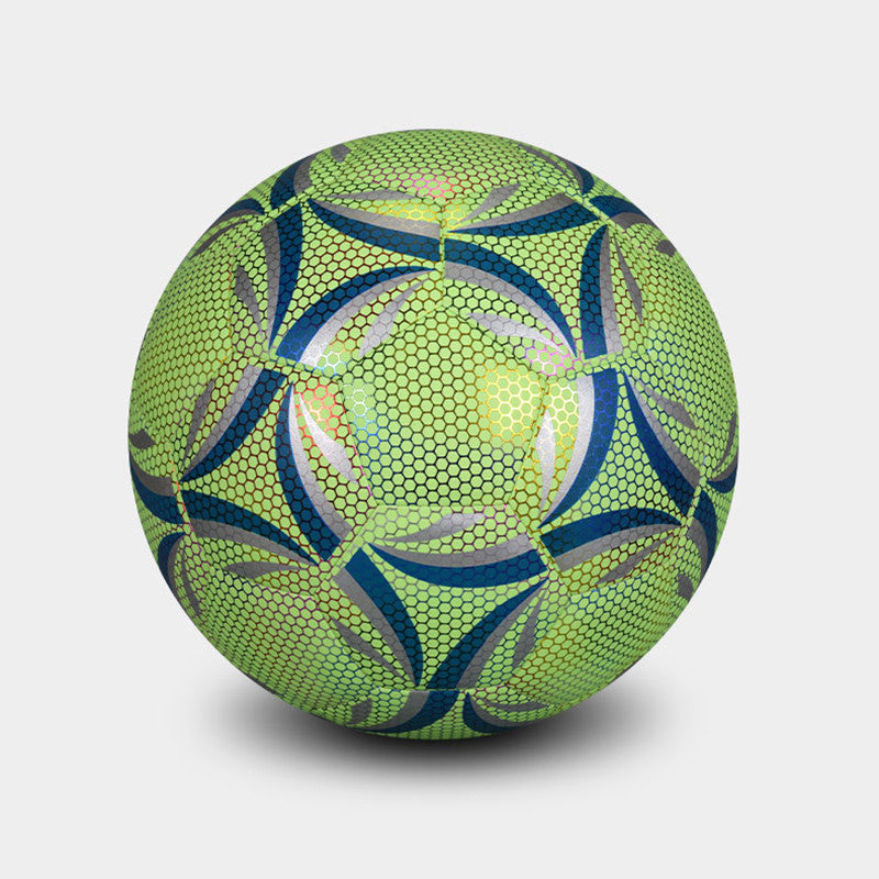 Green textured ball on a light gray background