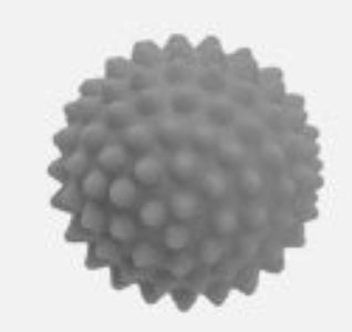 Gray textured ball on a white background