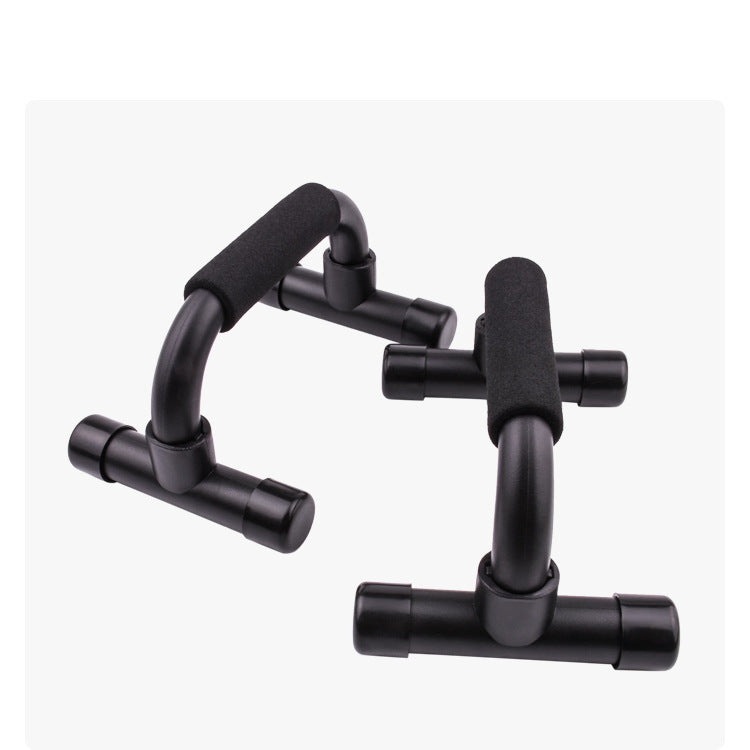 Black metal fitness equipment on a white background