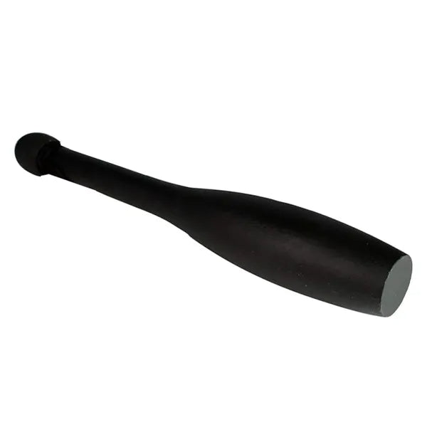 Black rubber mallet on a white background