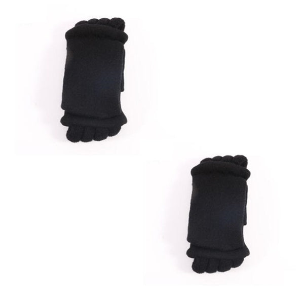 Black toe socks on a white background