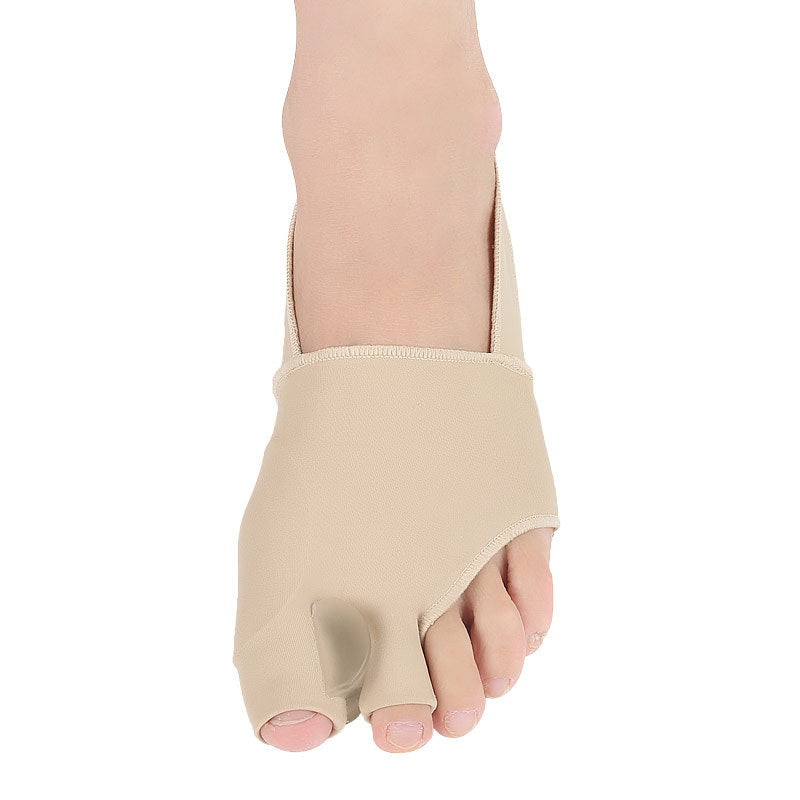 Beige bunion corrector on a white background