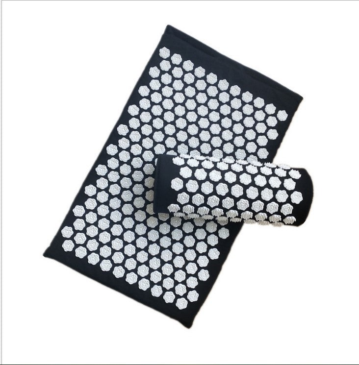 Acupressure mat with black border on a white background