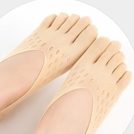 Beige fingerless gloves on a white background
