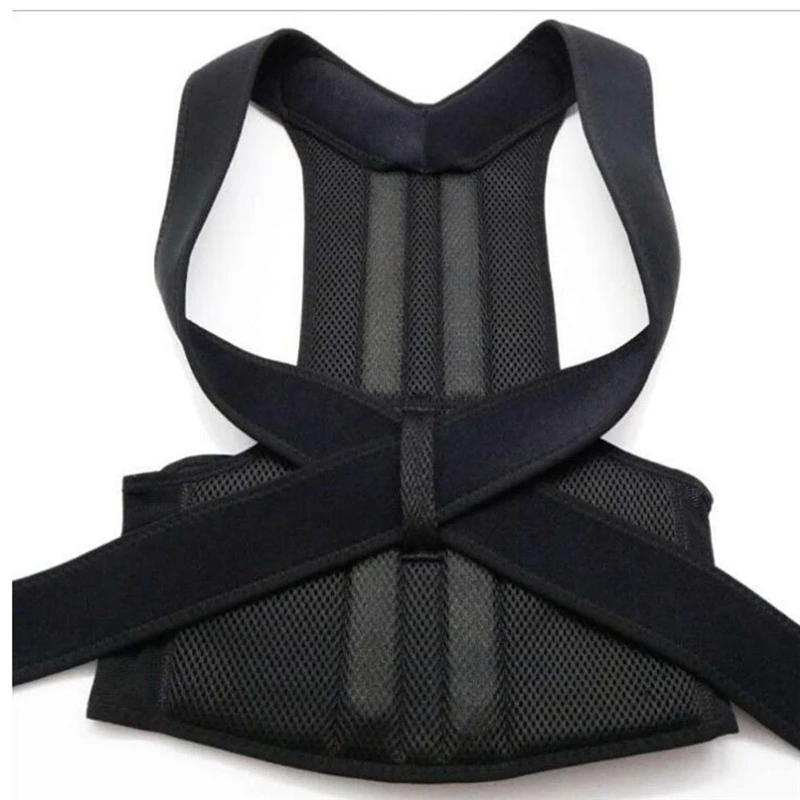 Black posture corrector on a white background